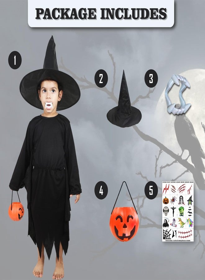 Sarvda Halloween Dress for boys girls kids and adults Bat Dress with Addons : 8 Years-9 Years,black,Velvet, Satin, Hosiery - Image 2